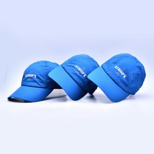 China Blue Adjustable Snapback Nylon Webbing Metal Buckle Cotton Nylon Polyester Golf Hats For Outdoor Activities wholesale