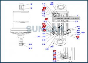 China 707-99-82405 7079982405 Dump Trucks Hoist Cylinder Seal Kit Fits HD1200 KOMATSU on sale