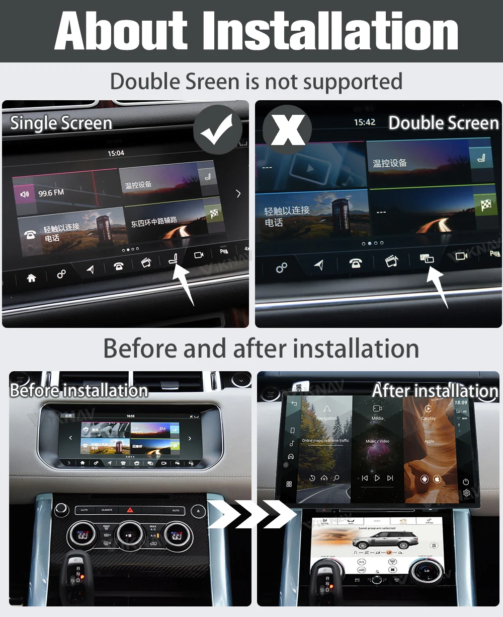 Auto Stereo Car Radio For Range Rover Sport L494 2013-2017 Carplay Android Multimedia Player GPS Navigation Head Unit