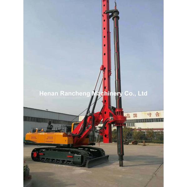 Crawler Mounted Water Well Rotary Drilling Rig Machine 170KW Engine 40m Piling Depth
