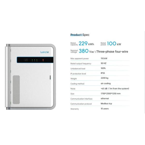 OEM ODM Energy Storage System Unbalanced Load 100% 380VAC with IEC En FCC Un Certificate