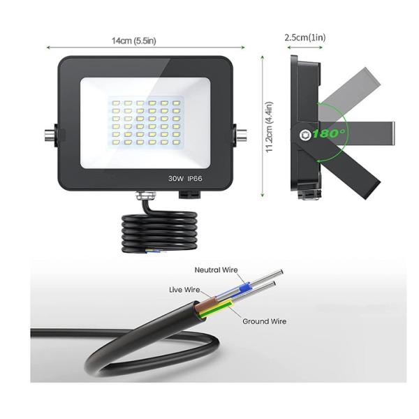 Passageway LED Slim Floodlight 3000lm 30W Led Floodlight SMD Slim Series