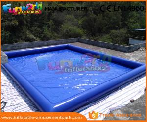 China 0.9mm PVC Tarpaulin Inflatable Water Pools Blue Water Blow Up Pool Custom Logo wholesale