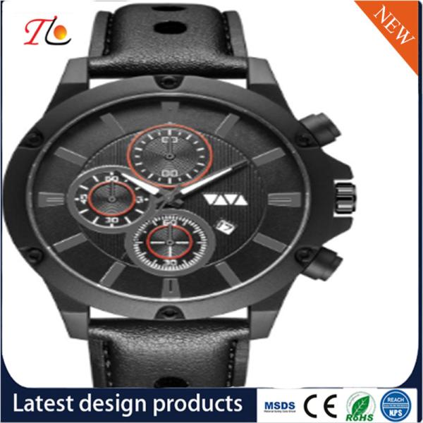 Wholesale PU Strap/Band Men's Watch Movement Watch Fashion Watch Alloy Case