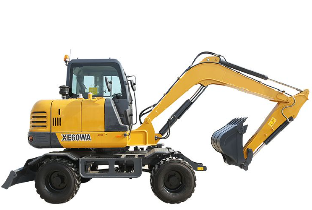 XE210WB Wheeled Hydraulic Excavator Excellent Stability High Mobility First Class Digging Force