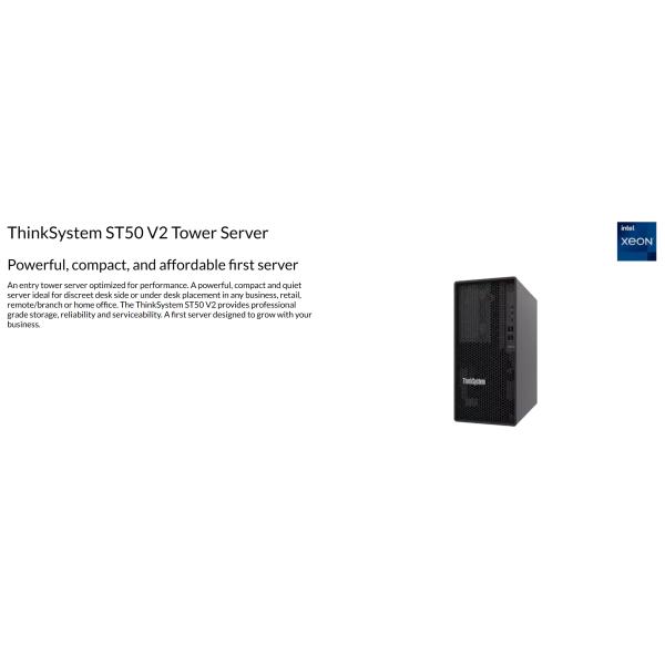 Lenovo ThinkSystem ST50 V2 Tower Server