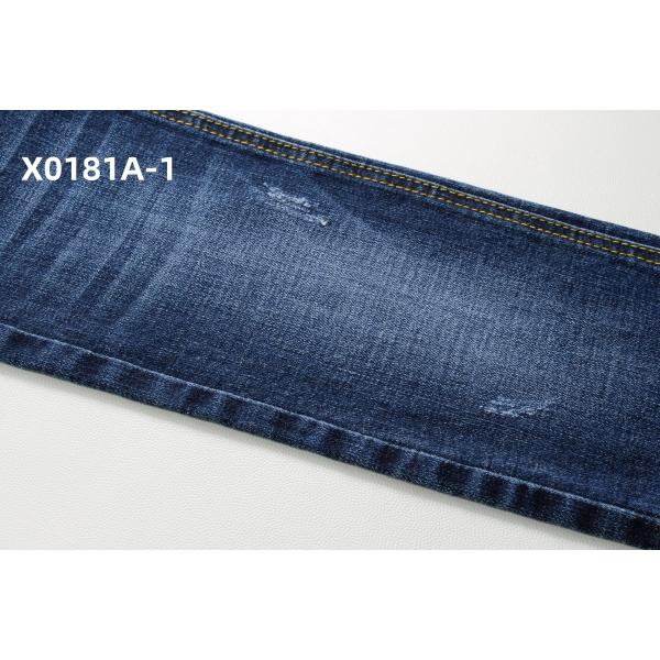 Wholesale 11 Oz Blue Crosshatch Slub Stretch Denim Fabric For Jeans
