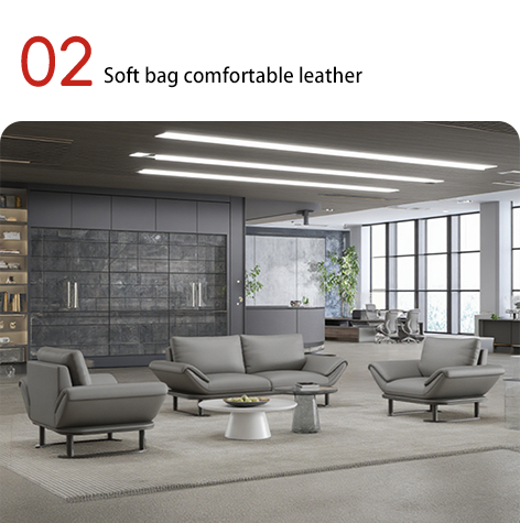 Office Sofa, Business Sofa, Reception Sofa, Office Sofa, Three-Seater Combination Sofa, Modern Guest Sofa