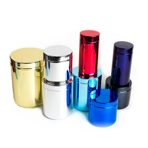 Quality Chrome Plating Plastic Powder Canister Nutrition Empty Powder Bottles 2000ml for sale
