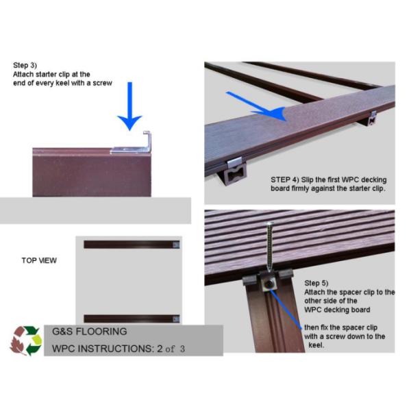 100% Waterproof Deck Plastic Wood Composites Outdoor Wpc Flooring Non Biodegradable