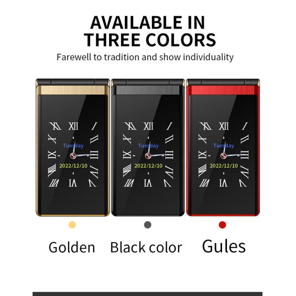 Yeemi M1 GSM 2G 2.8 Inch Dual Screen Foldable Phone FM Mp3 Mp4 Micro USB