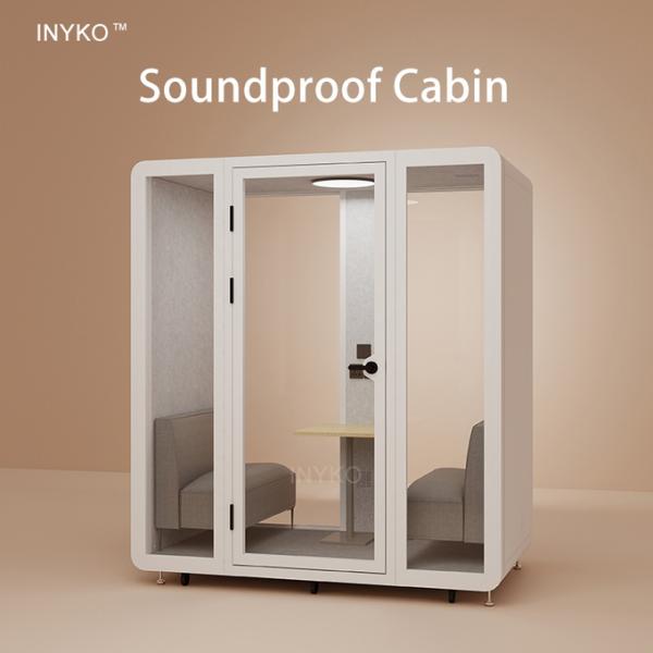 Soundproof Phone Pod with 35-45 dB Soundproofing and 5 Year Warranty for 2 Person Seating