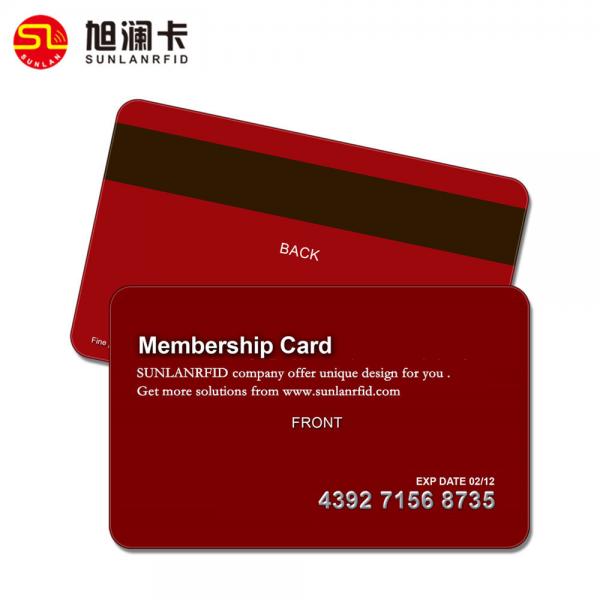 Quality PVC magnetic stripe cards with silver embossing number for sale