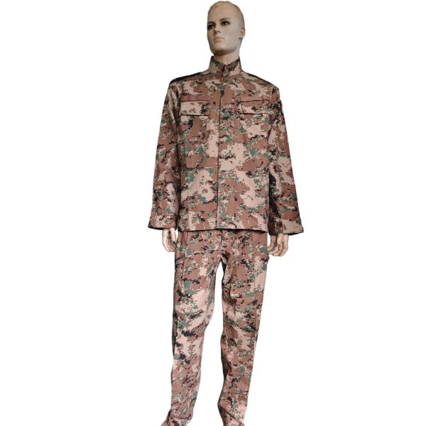 Digital Camouflage Military Training Uniform Set In NC 50 50 Rip Fabric Military Uniform Clothing