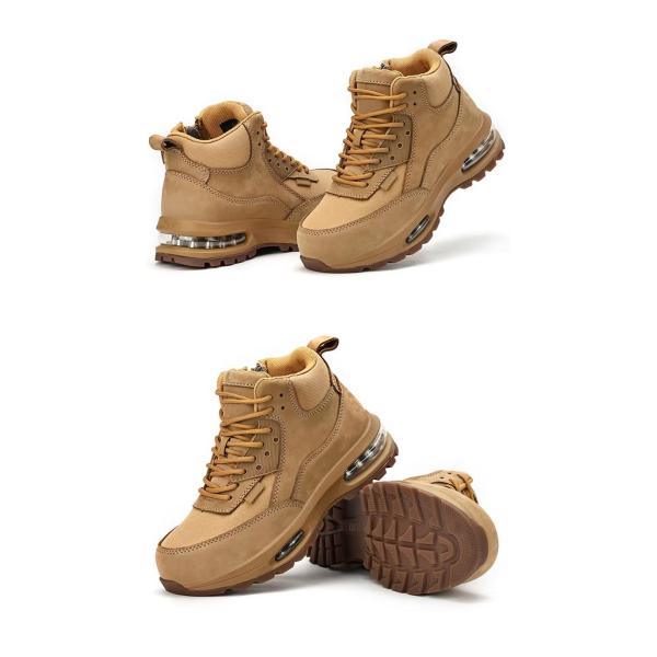 Air-cushion Sole Safety Work Boots In Khaki Oxford Fabric For Maximum Protection