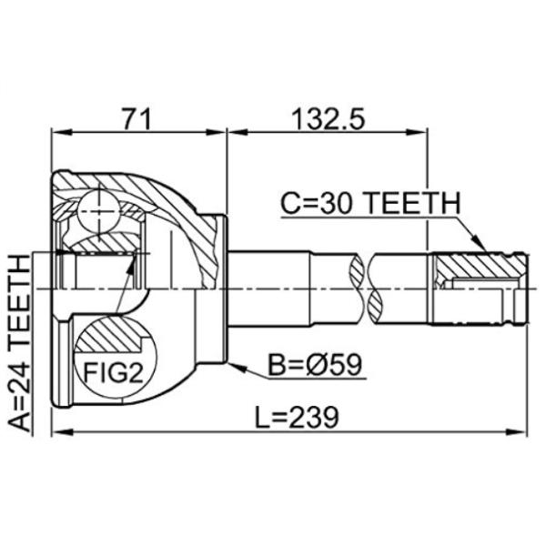 Auto Outer Cv Joint Drive Shaft 43405-60120 Constant Velocity For Toyota