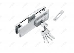 China Custom Glass Hardware Stainless Steel Brass Key Lock Glass Door Patch Fitting on sale