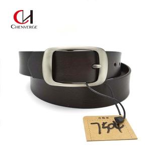 China ODM Multicolor Genuine Leather Brown Belt With Pin Buckle Wear Resistant wholesale