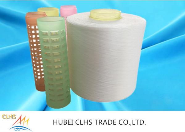Quality Plastic Cone Spun Polyester Yarn 40 / 2 50 / 2 60/2 Eco - Friendly  For T Shirt for sale