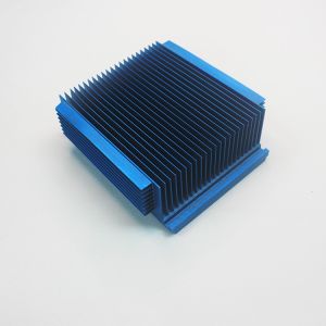 Buy cheap Blue Anodizing Aluminum Profile Heat Sink With Fins High Density AL6063-T5 from wholesalers