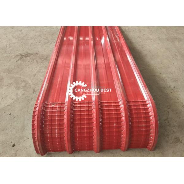 Color Steel Coated Roofing Sheet Roll Forming Machine For Panel Curving & Crimping Sheets