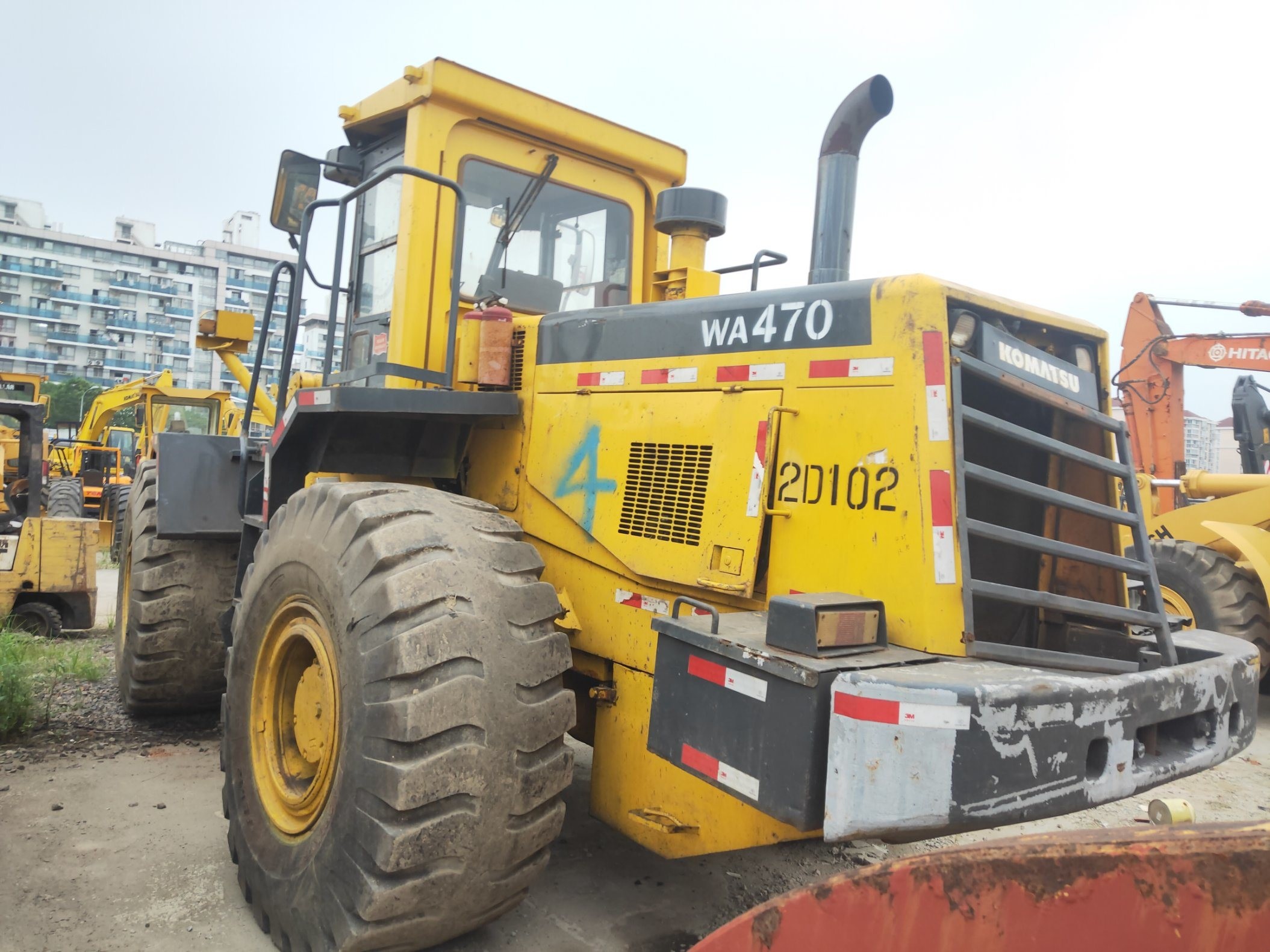 Used Original 22 Ton Fork Loader Komatsu Wa470 with Fork on Sale with Working