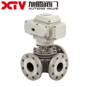 China Normal Temperature T Type High Platform Square Three-Way Ball Valve for 30-Day Return wholesale