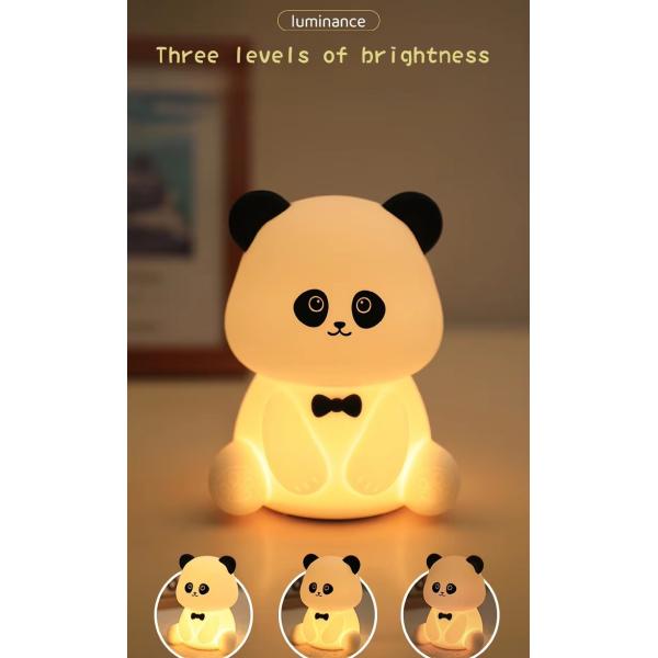 Gentleman Panda Night Light Kneading And Relieving Stress Office Ornament Bedhead Companion Sleep LED Desk Lamp