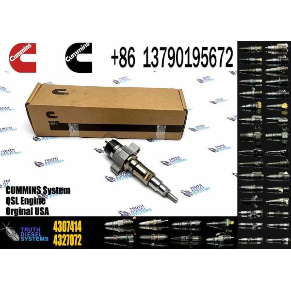 High Quality Diesel Engine Injector 4327072 4307414 Fuel Injector Model 430-7414 for QSL Excavator QSL9.3 ISCE Engine 6L
