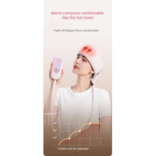 Electric Relaxing Head Massager Heating Wrap 6 Zone Airbag Head Spa Equipment
