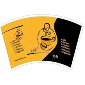 China Oilproof Waterproof Beautiful PLA Coated Paper Coffee Cup Paper Cup Fan Raw Material PE Coated on sale