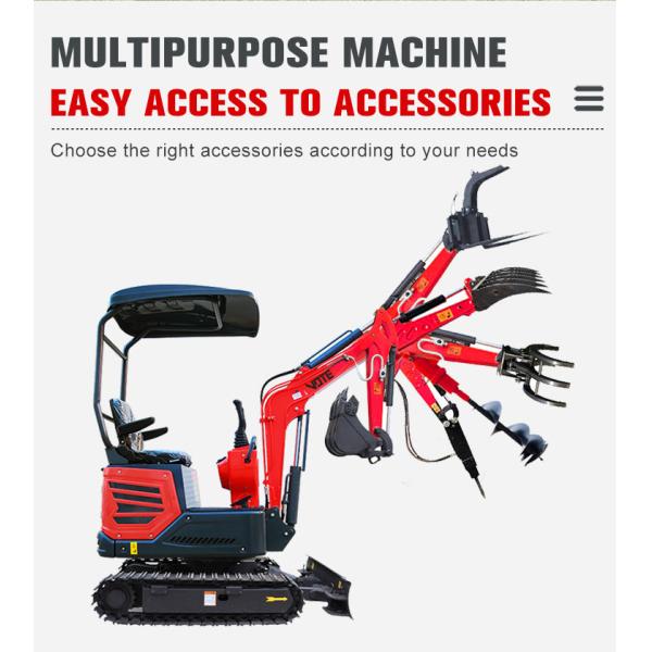 Small Hydraulic Crawler Mini Excavator with 2150mm Digging Depth and Spare Parts