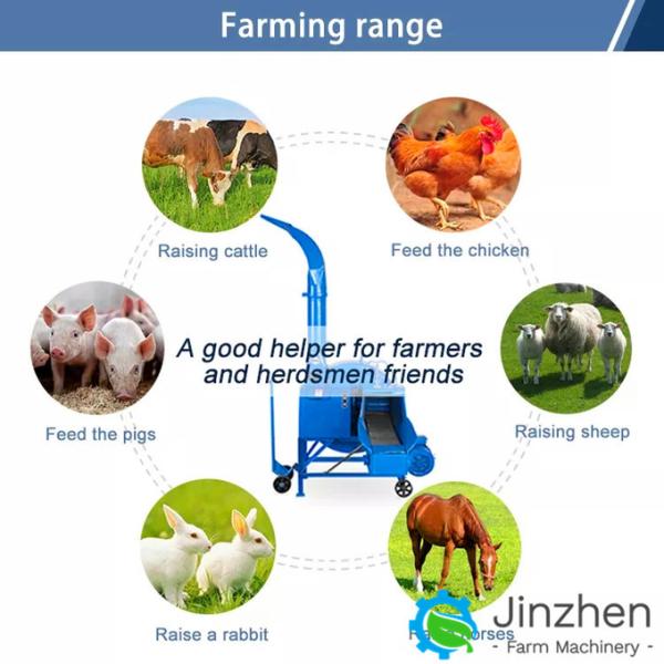 Agricultural Use Grass Rice Corn Wheat Straw Silage Chaff Cutter Forage Chopper For Animal Feed