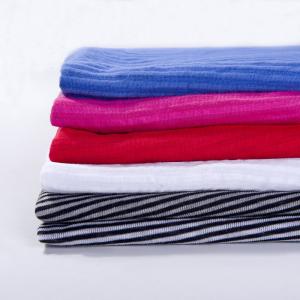 China Light Weight Stripe 100 Cotton Knit Fabric For Garment wholesale