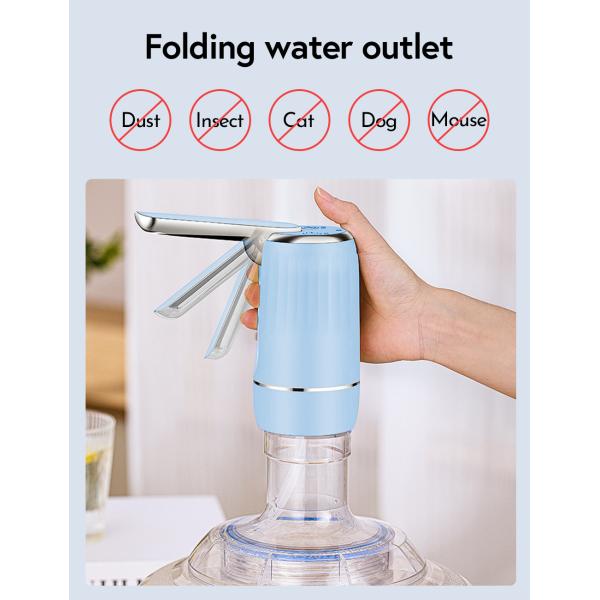 Foldable Portable Water Dispenser Pump ABS Silicone 5 Hours Charging Time