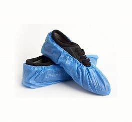 China Protective Overshoe Disposable Foot Covers Anti - Skid Nonwoven Blue Color wholesale