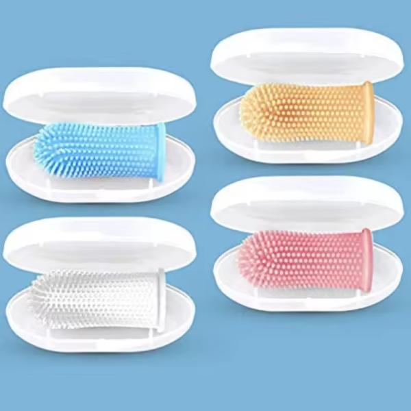 Soft Dog Toothbrush Finger Brush Silicone Puppy Finger Toothbrush Easy Teeth Cleaning