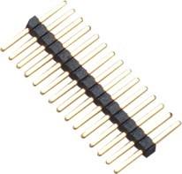 China 1.0mm 1*15P DIP PA9T Black Single Pin Header Connector Pe Bag For PCB Board wholesale