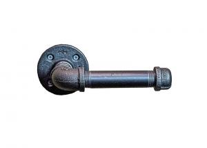China Black Finished Industrial Pipe Toilet Paper Holder Robe Hook Electroplated wholesale