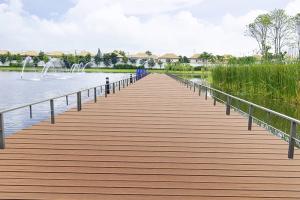 China Low Maintenance Brown WPC Deck Flooring , Composite Fencing Materials wholesale