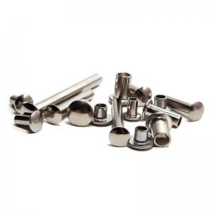 China Aluminum Semi Hollow Tubular Rivet For Leather Metal 6mm Pan Head Cap M3 Carbon Steel on sale