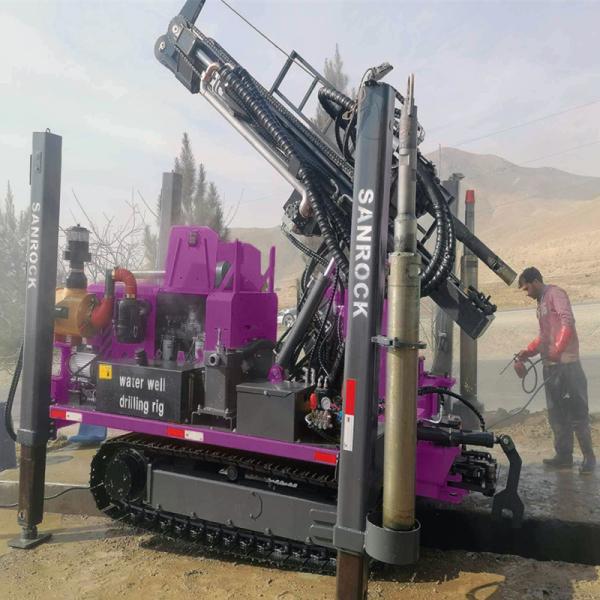 Hydraulic Trailer Mounted Water Well Drilling Rig for Drilling Depth of 120m and 200 KG Capacity