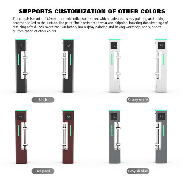 HCW Swing Turnstile Gate With Biometric Speed Barrier Double Channel For Pedestrian Access