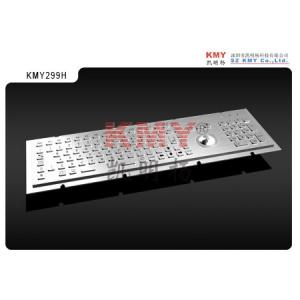 China Vandal Resistant Kiosk Metal Keyboard with Numeric Keypad and Trackball Mouse wholesale