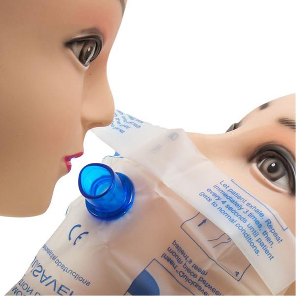 Emergency CPR Resuscitation Face Breathing Mask with One-way Valve Mouth to Mouth