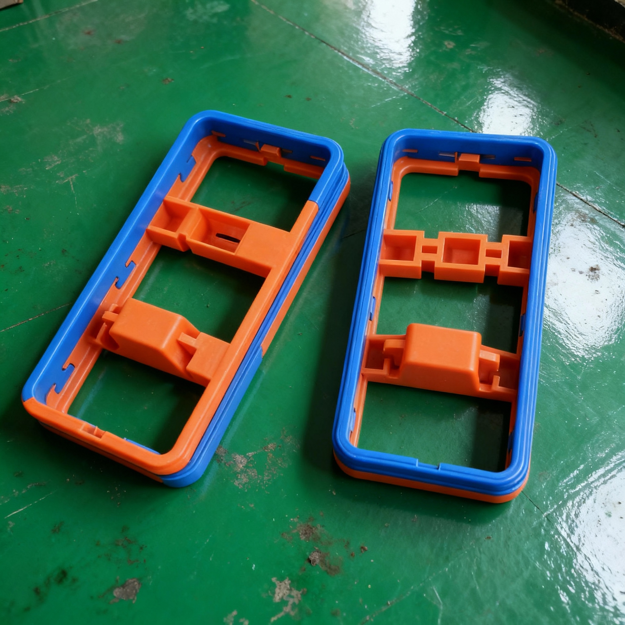 Buy cheap Custom Double Color 2K Injection Molding Parts OEM Plastic Overmolding Frame from wholesalers