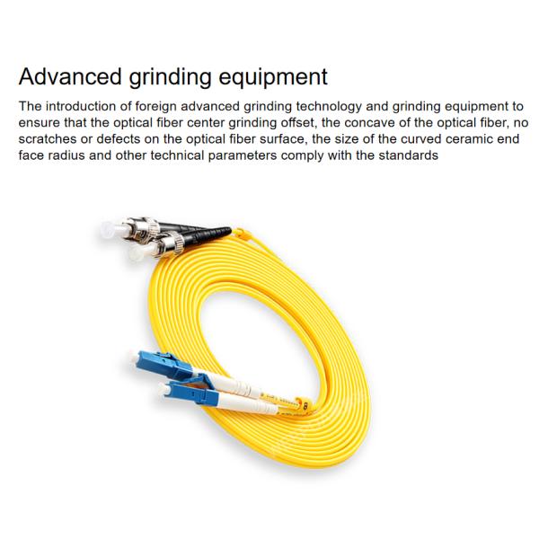 Eco Friendly Simplex Fiber Optic Patch Cord Multimode ST To LC Fiber Jumper