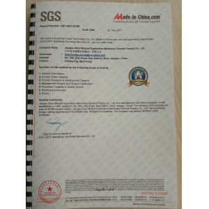 Jiangsu Wuxi Mineral Exploration Machinery General Factory Co., Ltd. Certifications