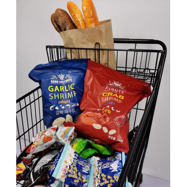 Customized 100L Large Basket Supermarket Shopping Trolley With Handle Small Basket