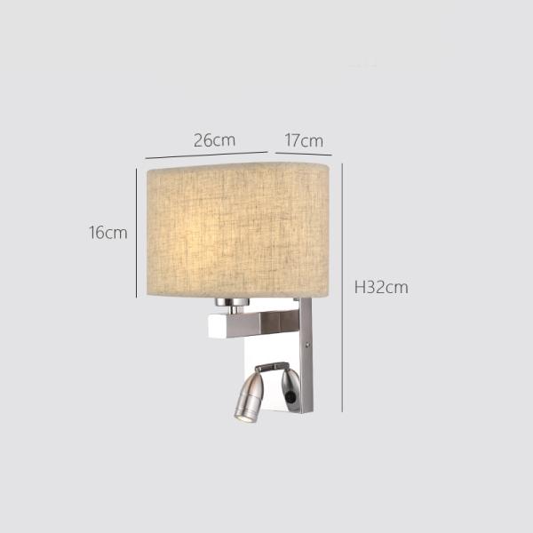 Bedside lamp solid wood aisle lamp simple study lamp light background wall mounted reading lamp (WH-OR-44)